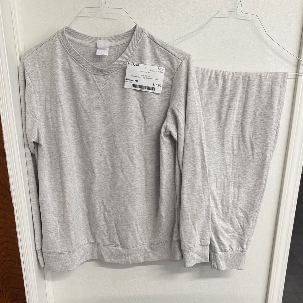 Gray Sweatshirt and Pants Set